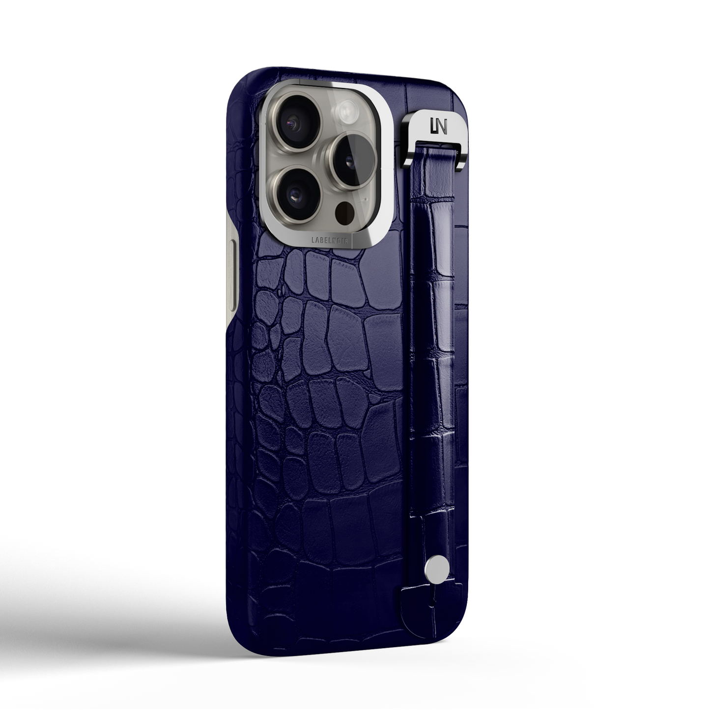 Iphone 16 Pro Max Navy Blue Alligator Removable Strap Case | Magsafe