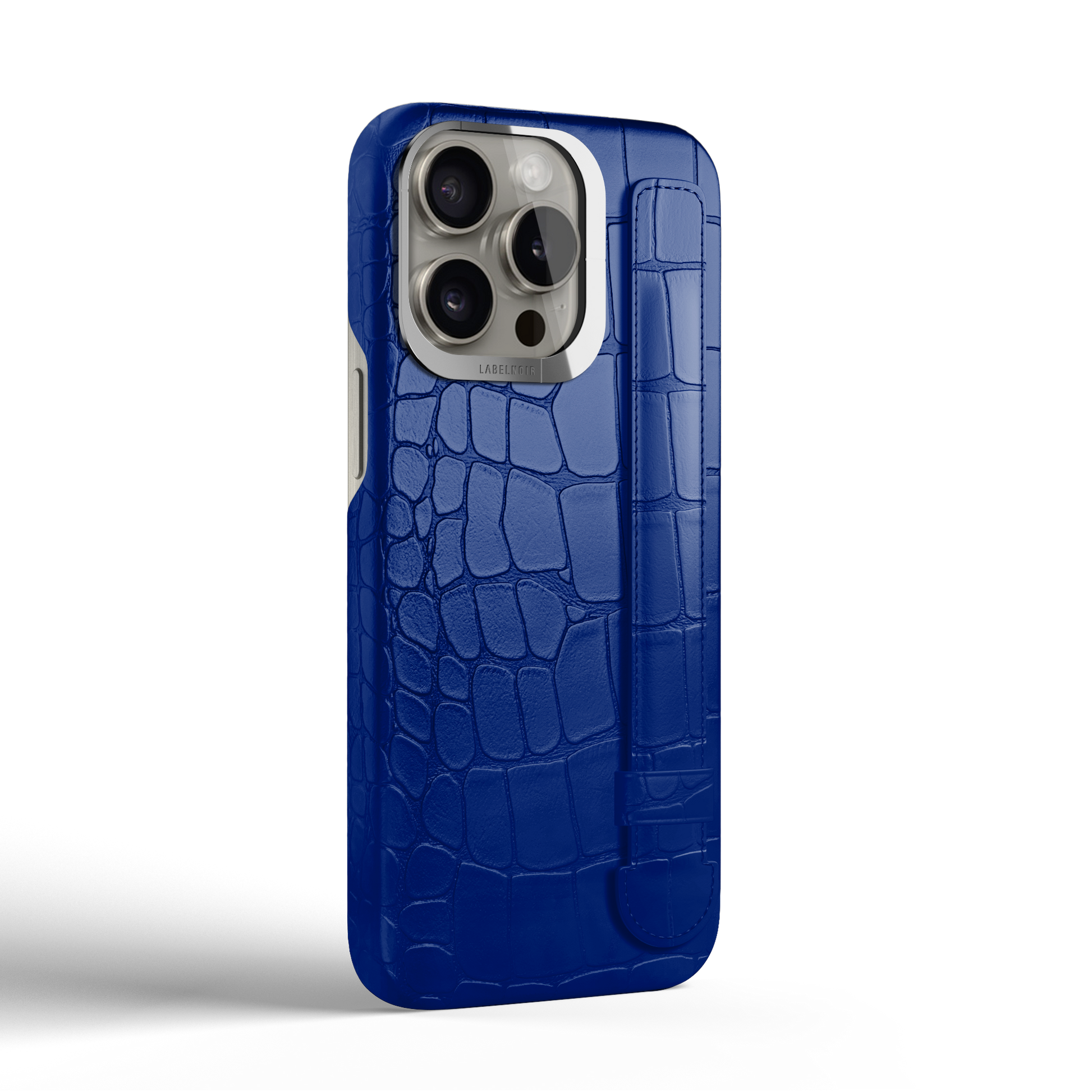 Iphone 16 Pro Blue Peony Alligator Strap Case | Magsafe