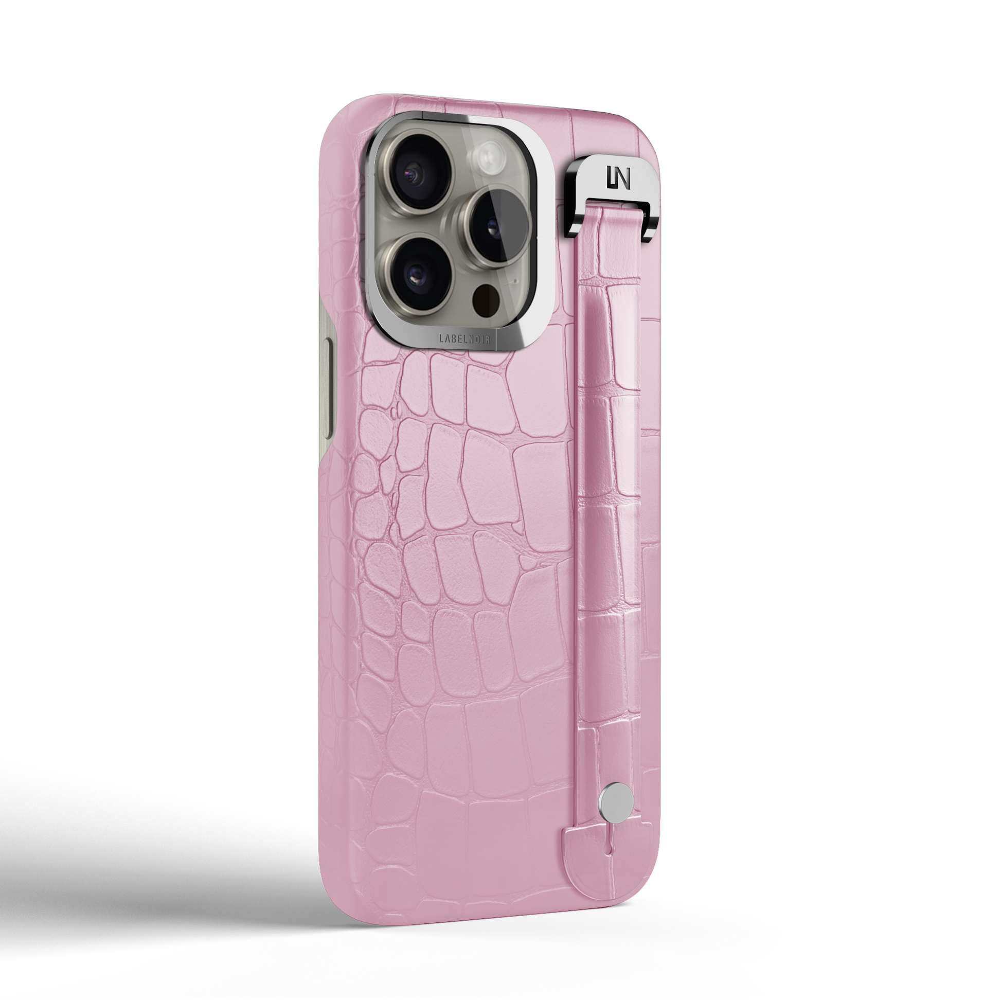 Iphone 15 Pro Max Pink Alligator Removable Strap Case | Magsafe