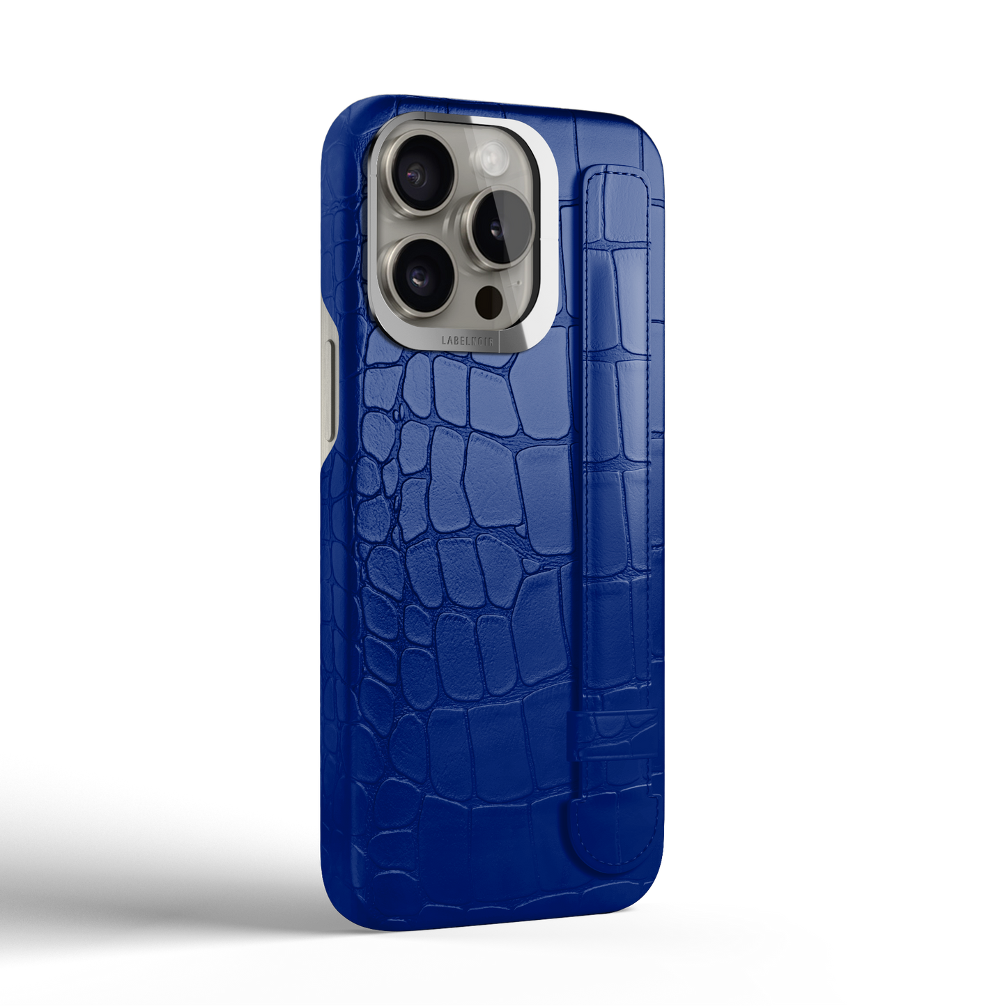 Iphone 16 Pro Blue Peony Alligator Strap Case | Magsafe