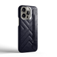 Iphone 15 Pro Navy Blue Quilted Strap Case