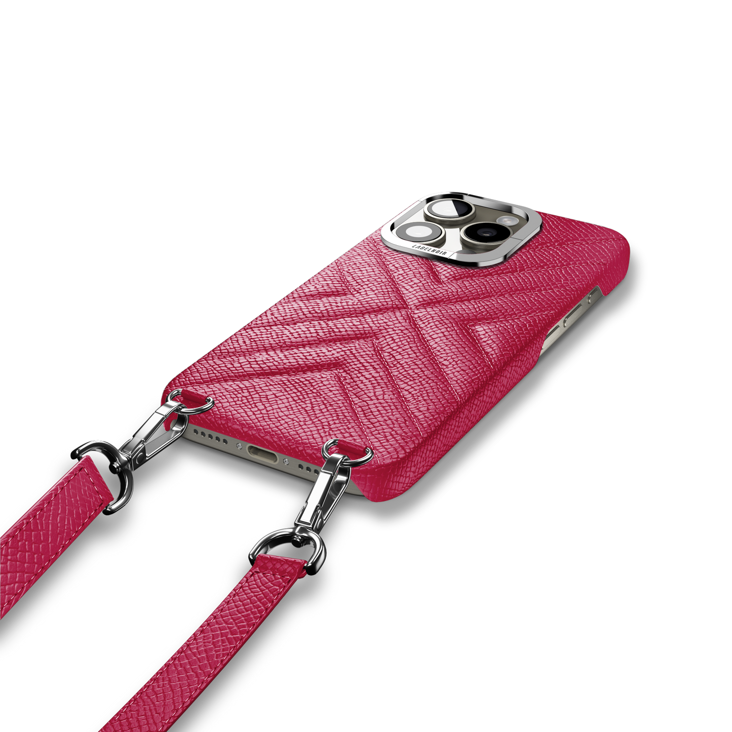 Iphone 15 Pro Fuschia Crossbody Case | Label Noir Genève
