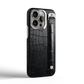 Iphone 16 Pro Max Black Alligator Removable Strap Case | Magsafe