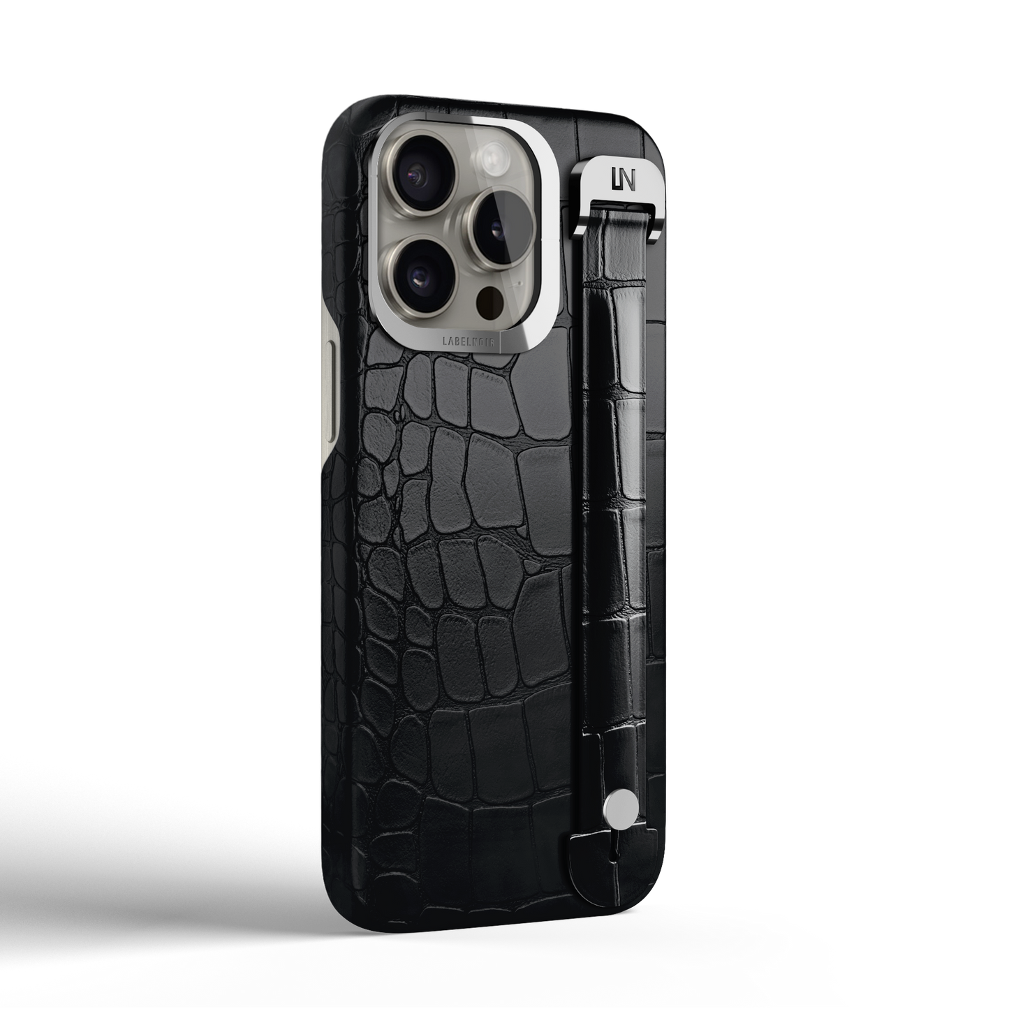 Iphone 16 Pro Max Black Alligator Removable Strap Case | Magsafe