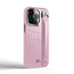 Iphone 13 Pro Pink Alligator Removable Strap Case | Magsafe