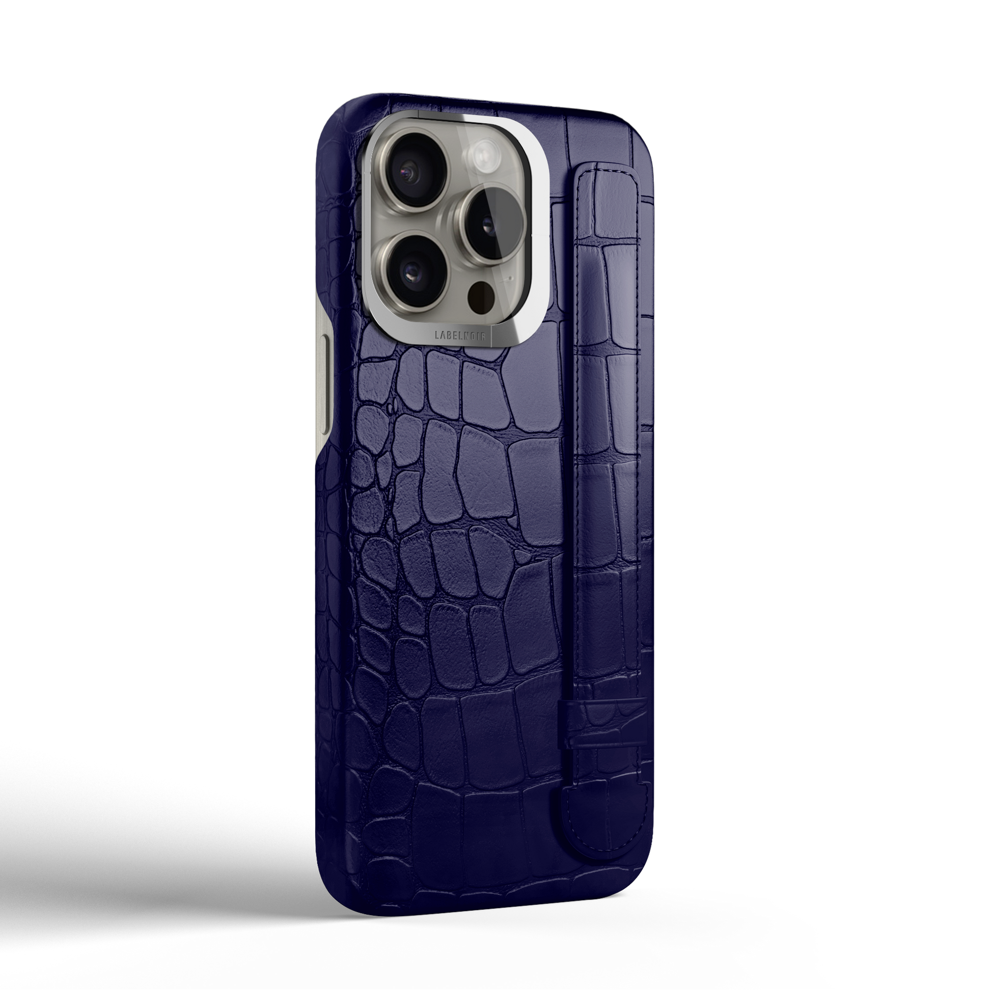 Iphone 16 Pro Navy Blue Alligator Strap Case | Magsafe