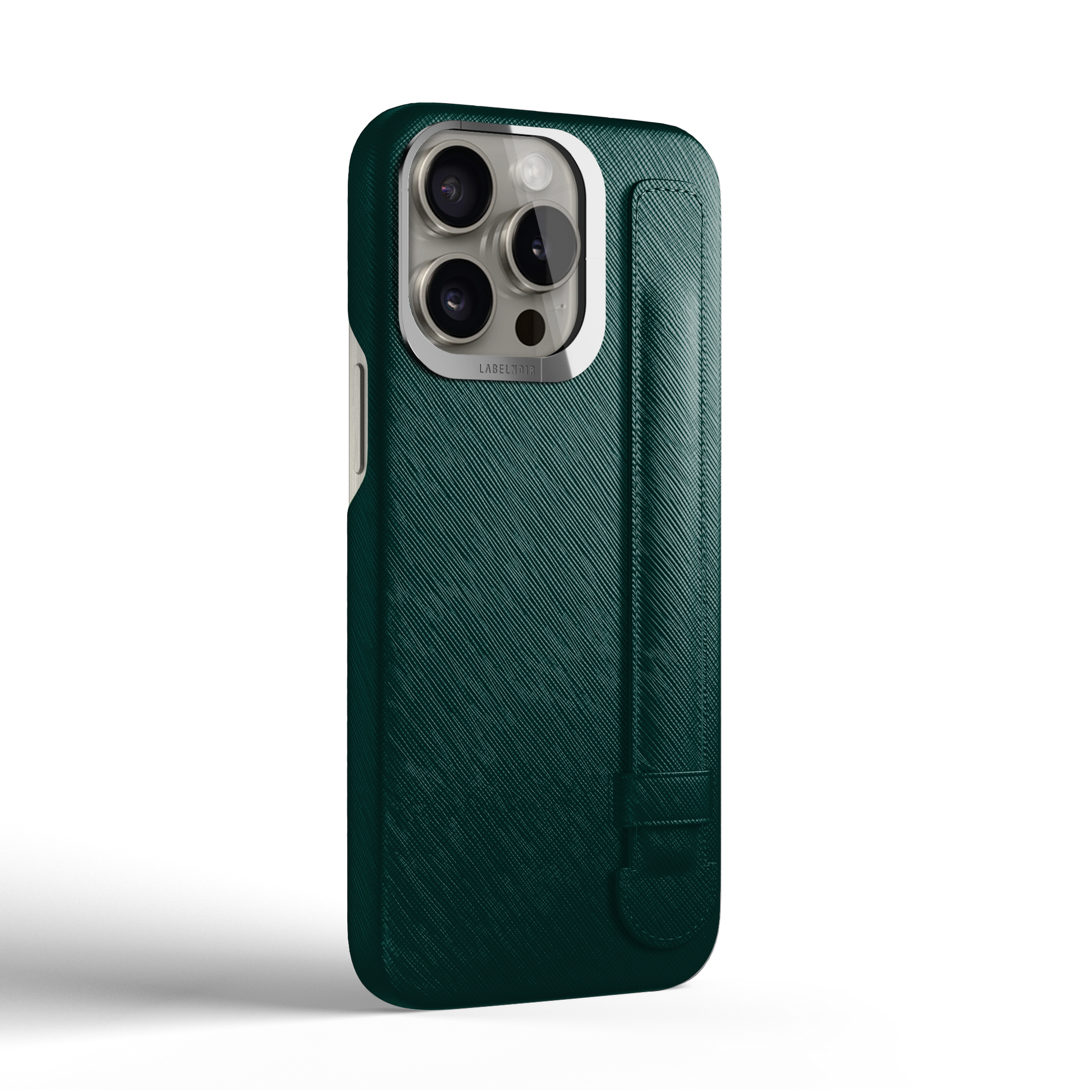 Iphone 16 Pro Forest Green Saffiano Strap Case | Magsafe