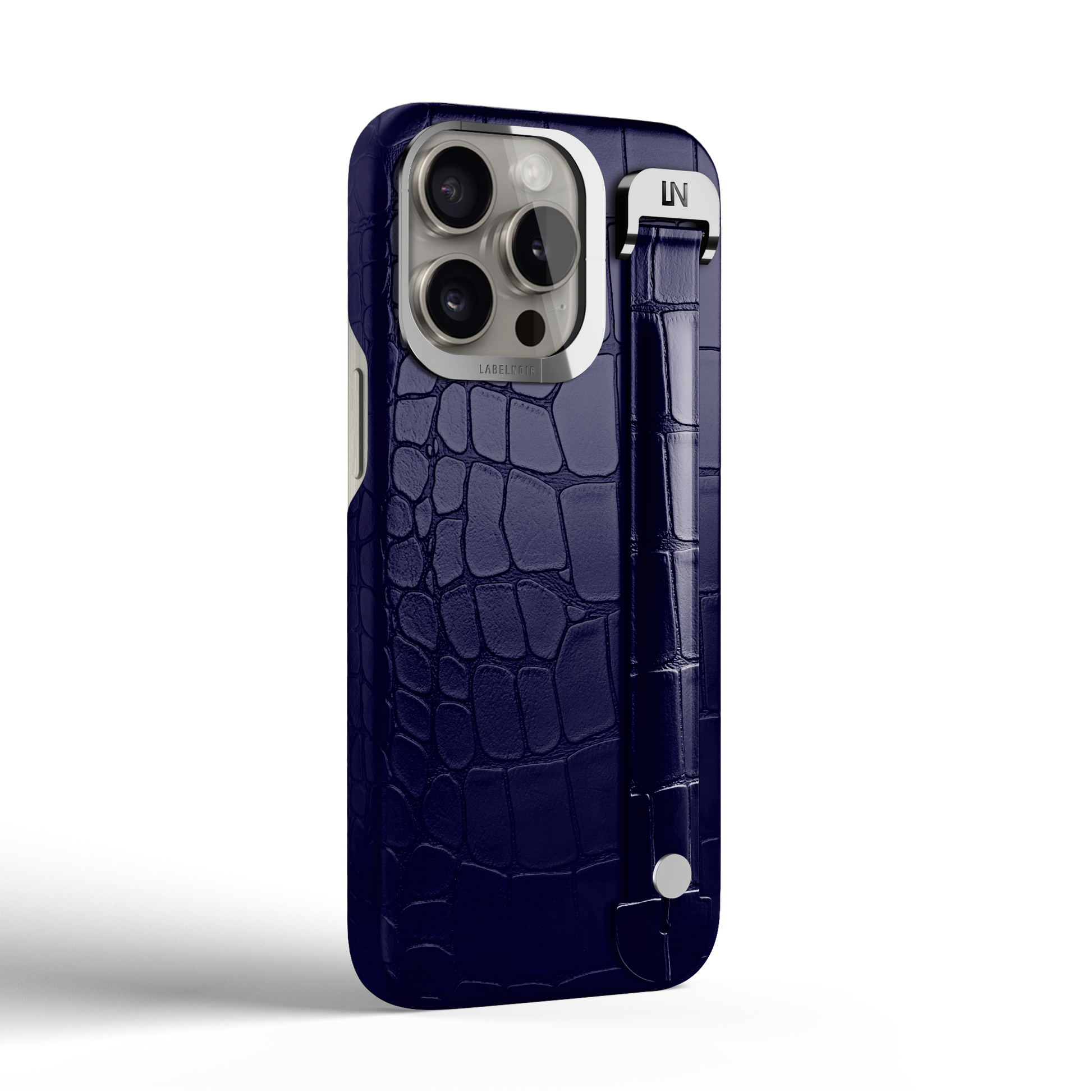 Iphone 16 Pro Navy Blue Alligator Removable Strap Case | Magsafe