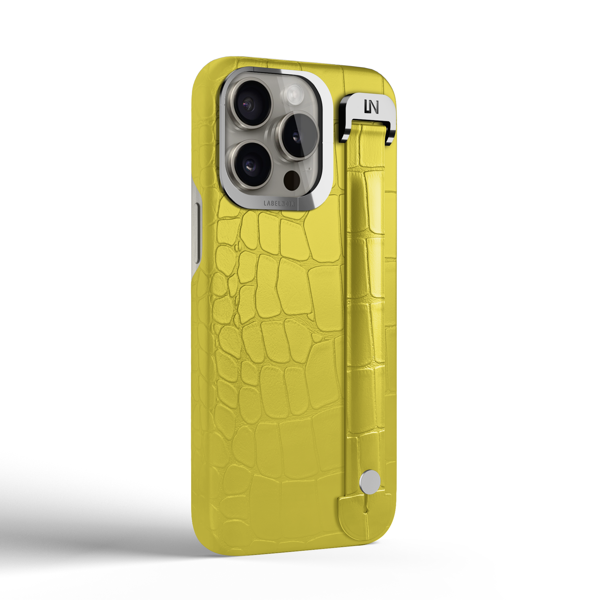 Iphone 15 Pro Max Yellow Alligator Removable Strap Case | Magsafe