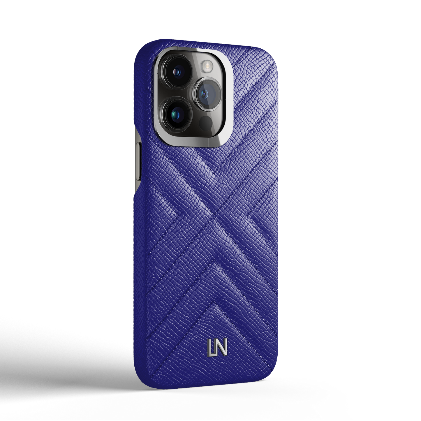 Iphone 14 Pro Blue Peony Quilted Case