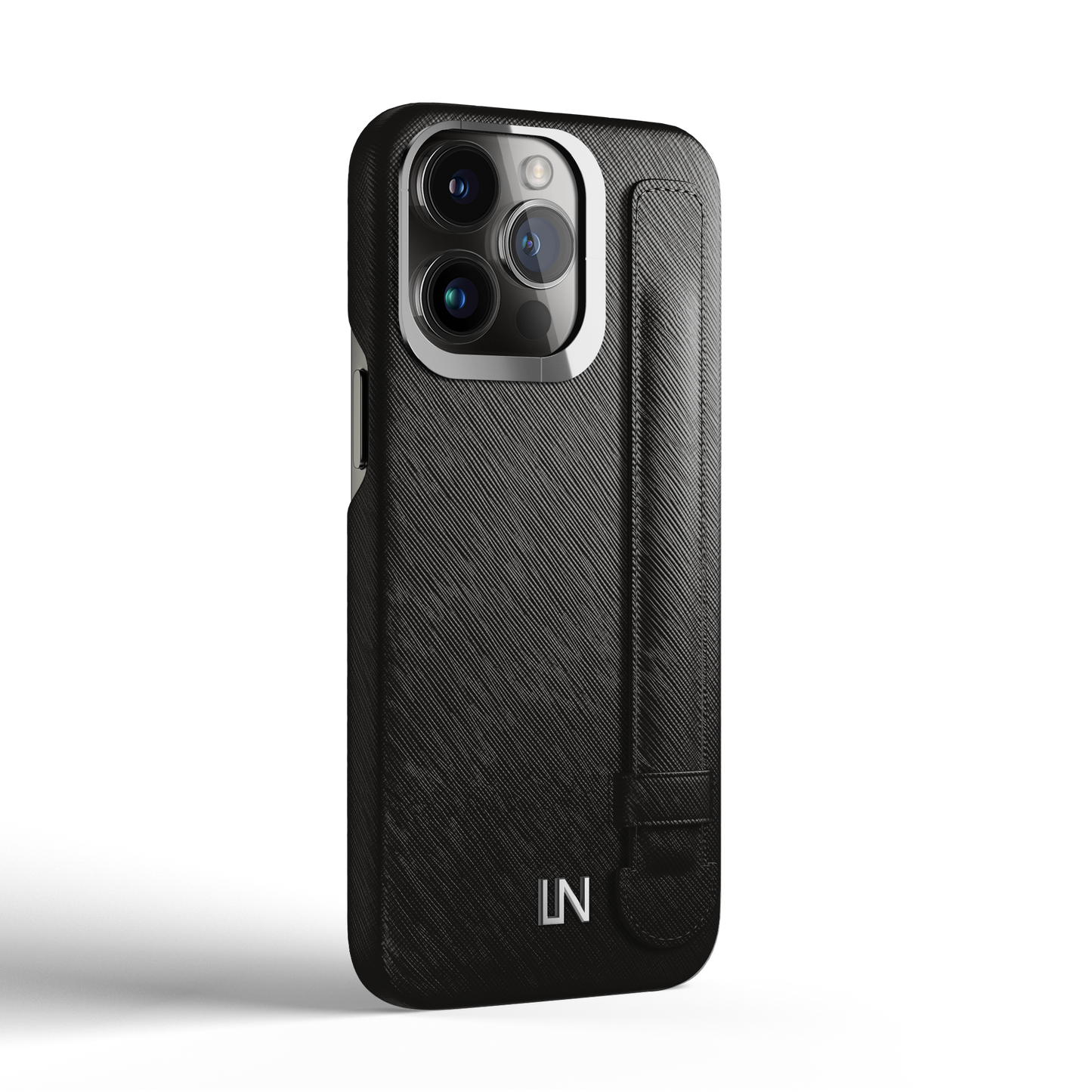 Iphone 13 Pro Black Saffiano Strap Case | Magsafe