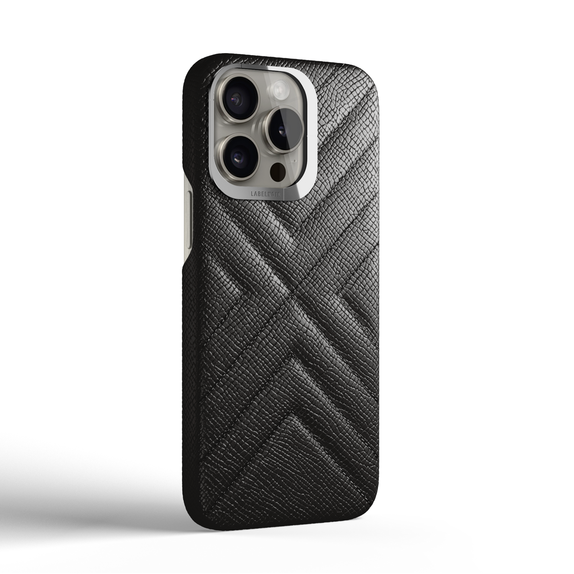Iphone 15 Pro Black Quilted Case