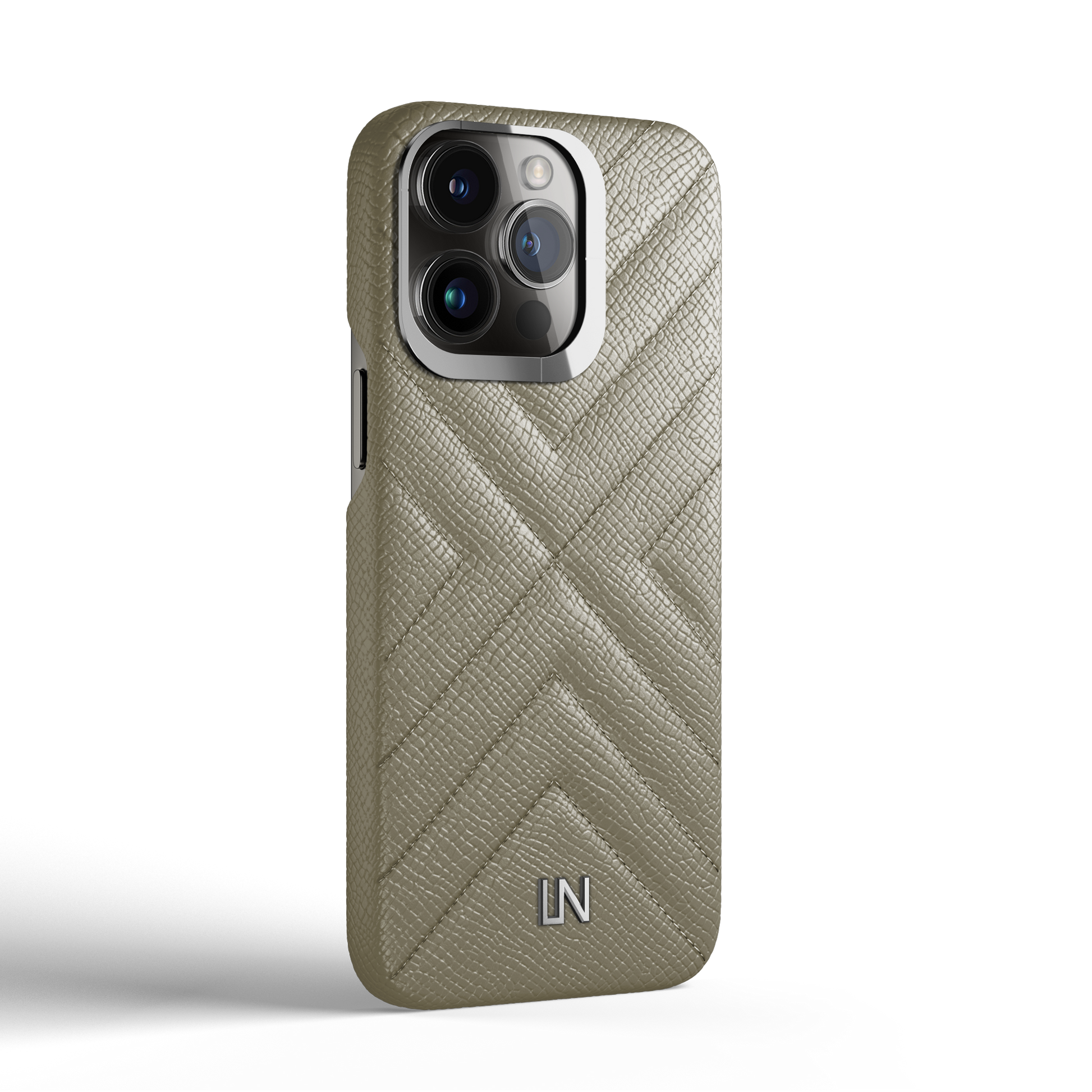 Iphone 14 Pro Taupe Quilted Case