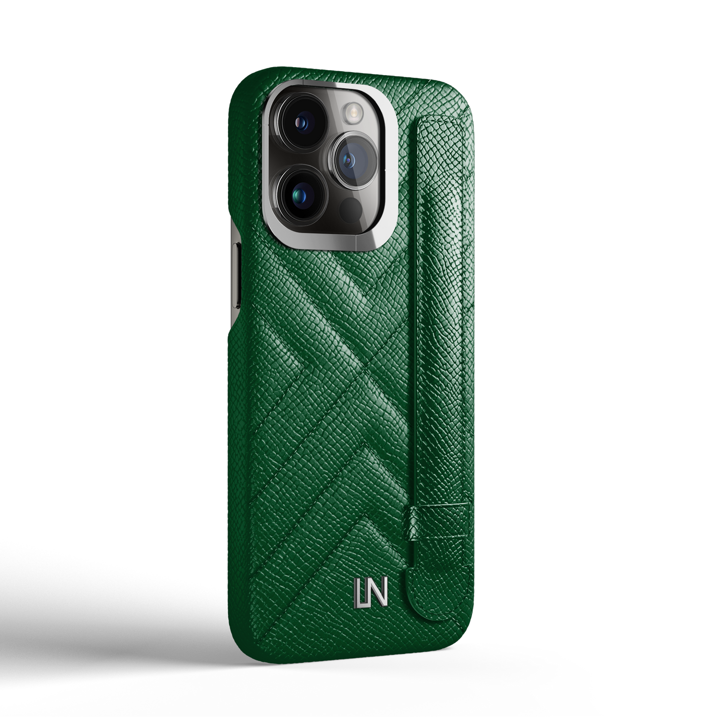 Iphone 14 Pro Green Sapin Quilted Strap Case