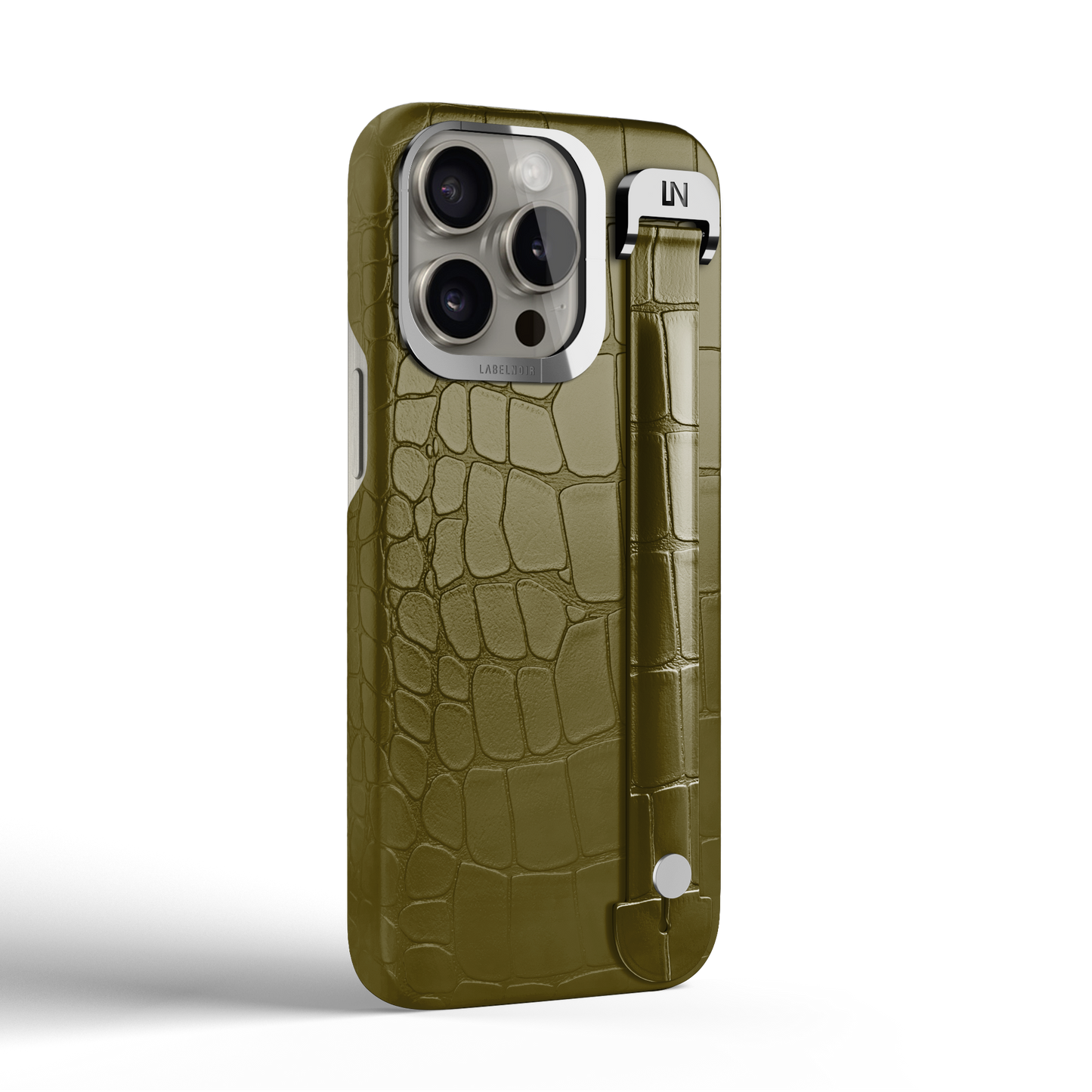 Iphone 16 Pro Max Olive Green Alligator Removable Strap Case | Magsafe