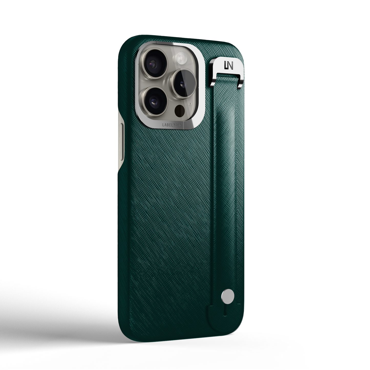 Iphone 16 Pro Forest Green Saffiano Removable Strap Case | Magsafe