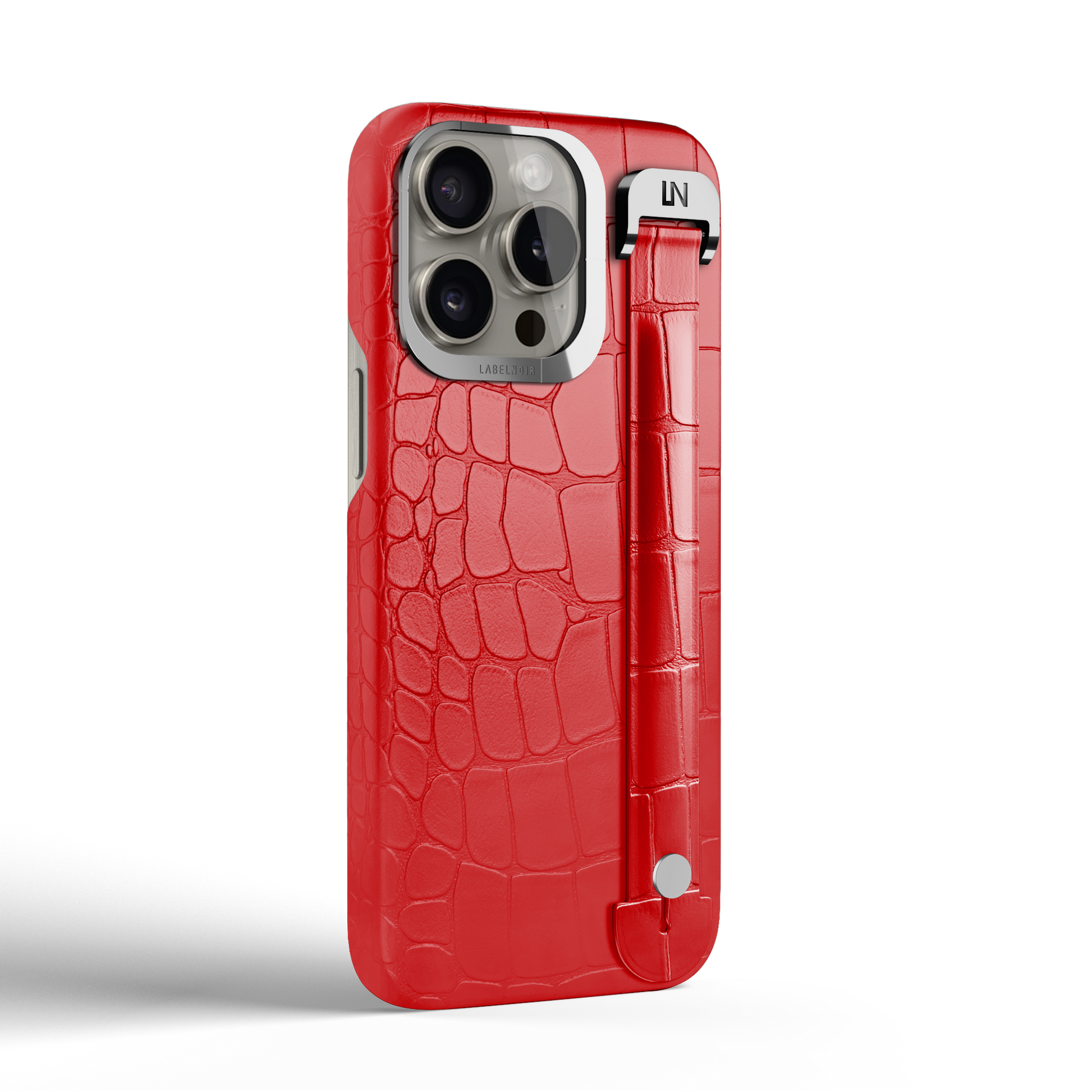 Iphone 15 Pro Red Alligator Removable Strap Case | Magsafe