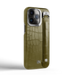 Iphone 14 Pro Olive Green Alligator Removable Strap Case | Magsafe