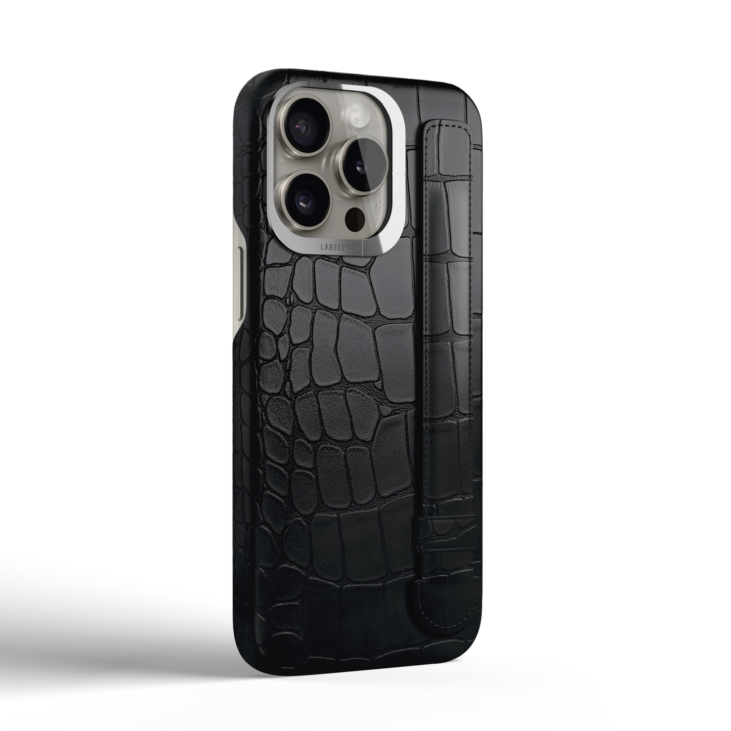 Iphone 15 Pro Black Alligator Strap Case | Magsafe