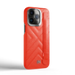 Iphone 14 Pro Orange Quilted Strap Case