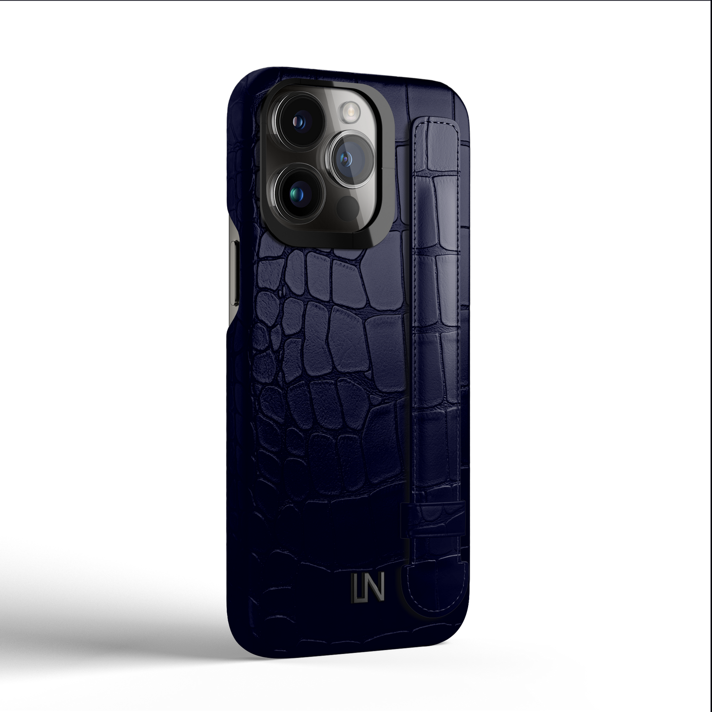 Iphone 14 Pro Navy Blue Alligator Strap Case | Magsafe