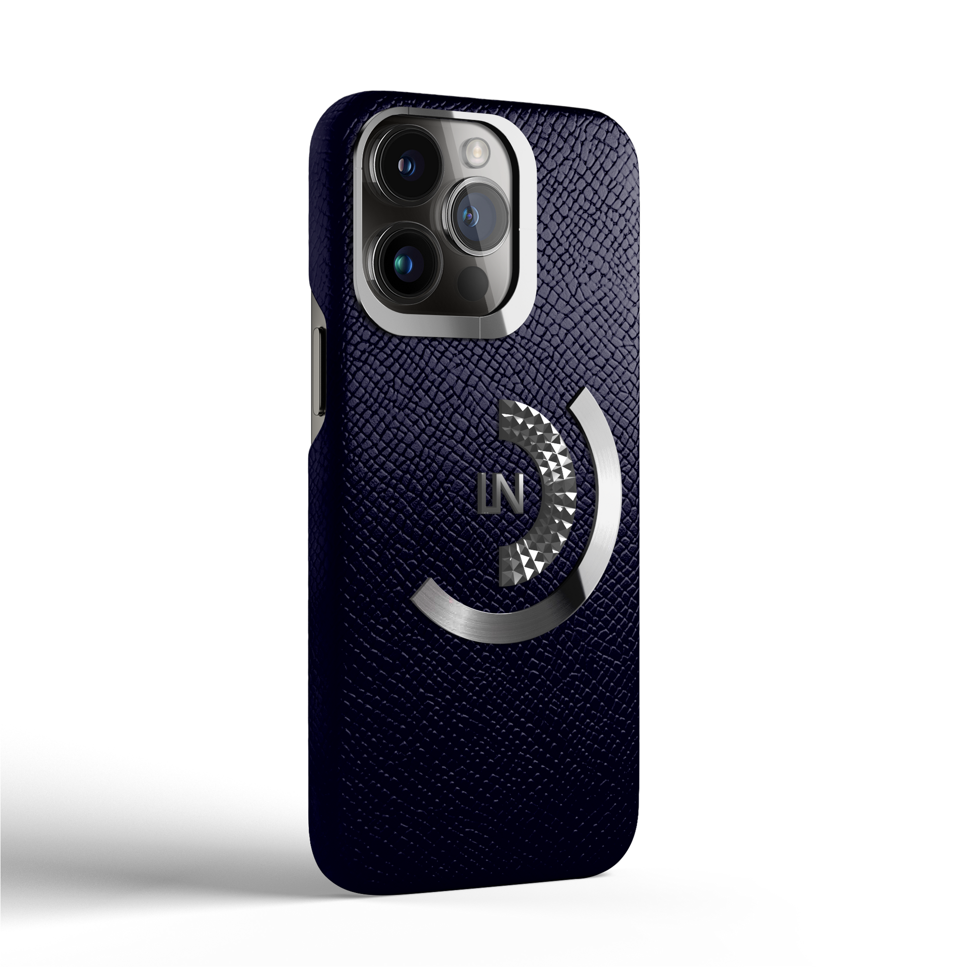 Iphone 14 Pro Navy Blue Ornate Case