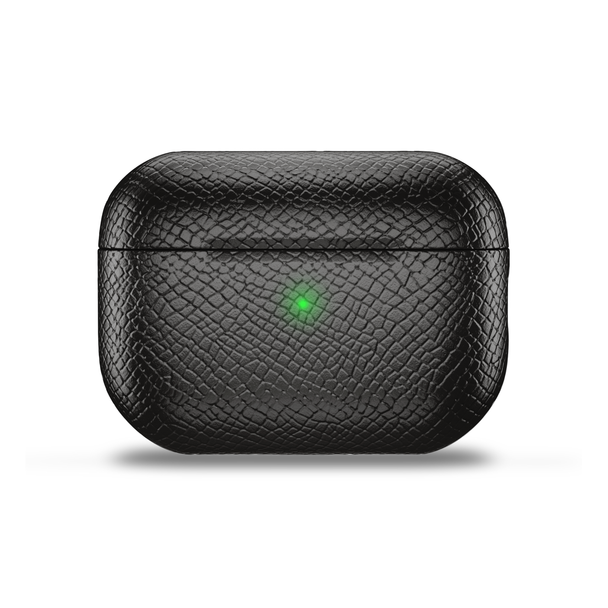 Airpods Pro 2 Black Grained Leather Cover