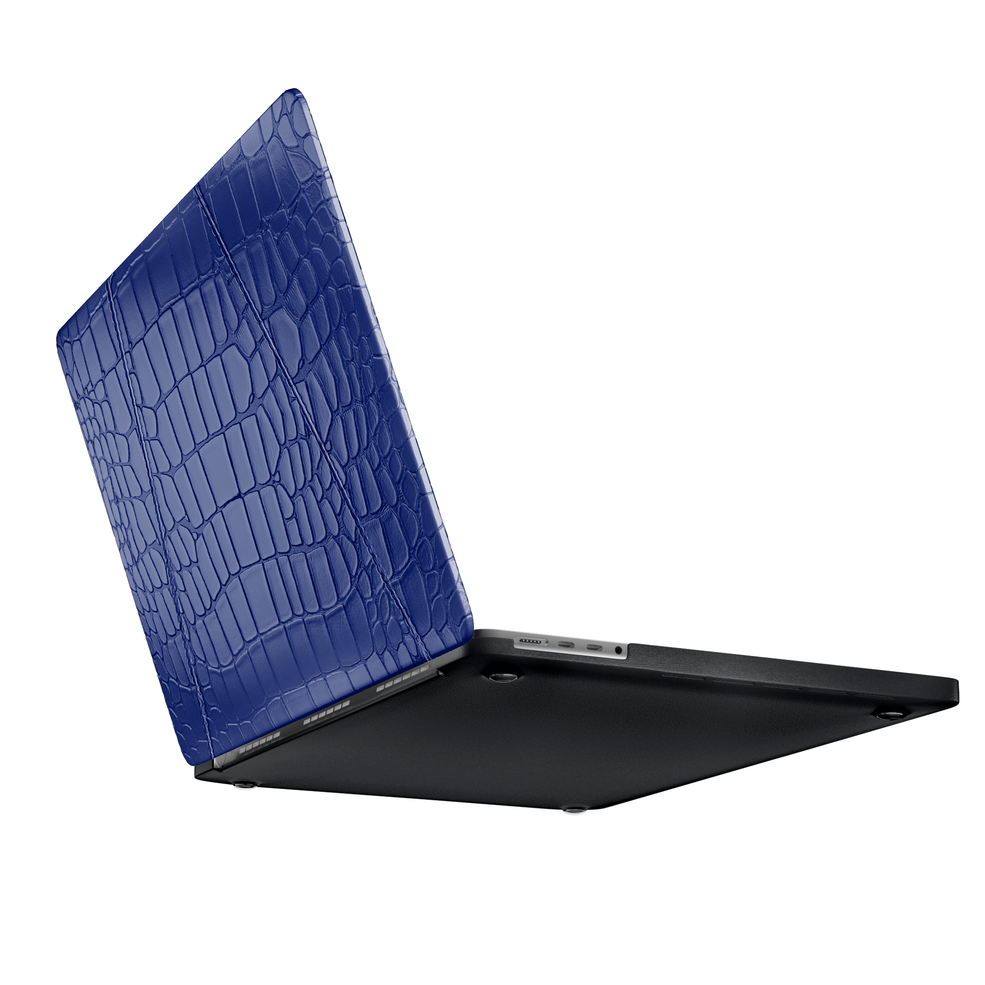 MacBook Pro 16-inch Blue Peony Alligator Case