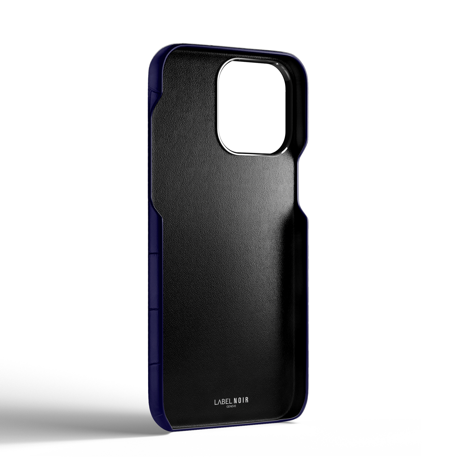 Iphone 15 Pro Navy Blue Alligator Strap Case | Magsafe