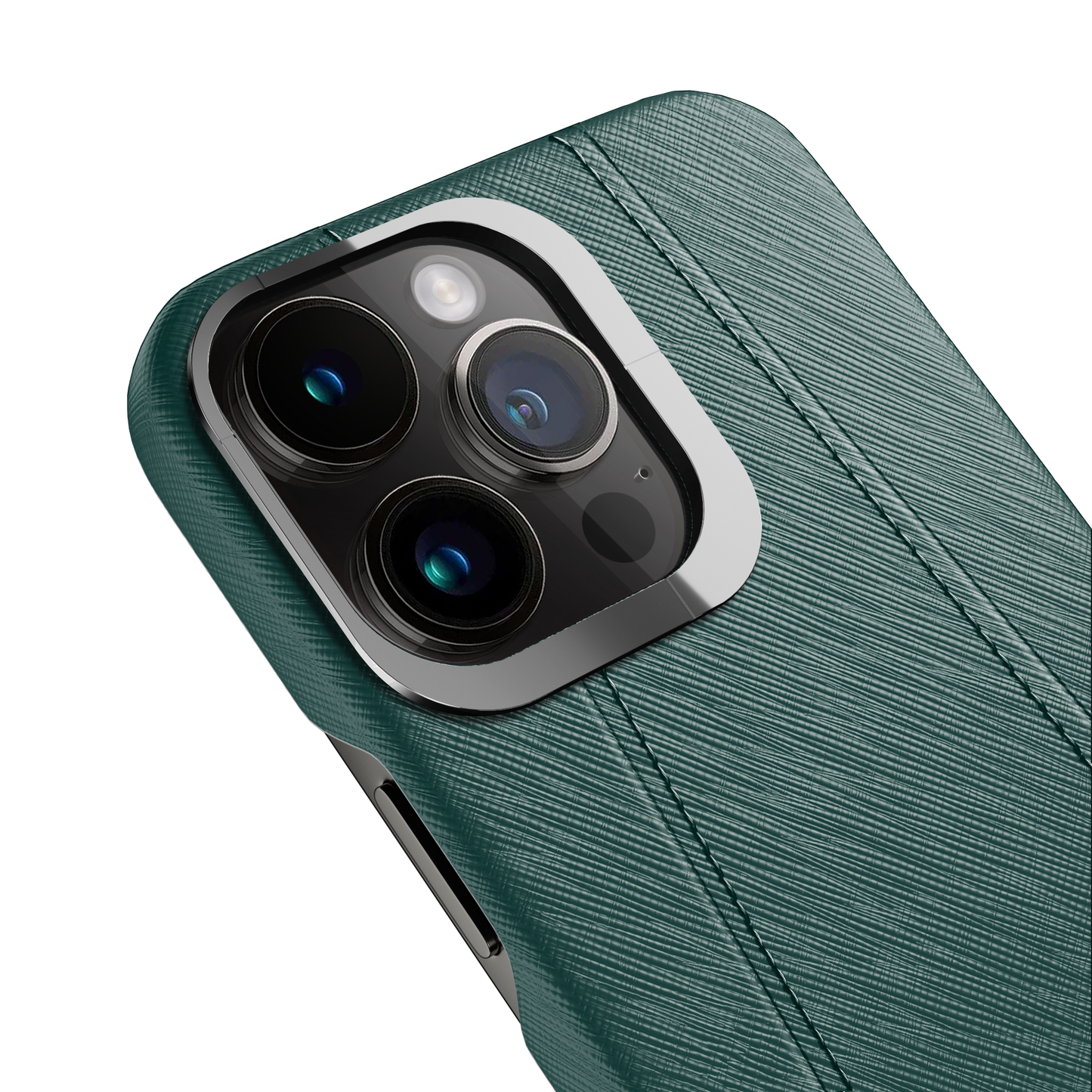 Iphone 14 Pro Forest Green Saffiano Case | Magsafe