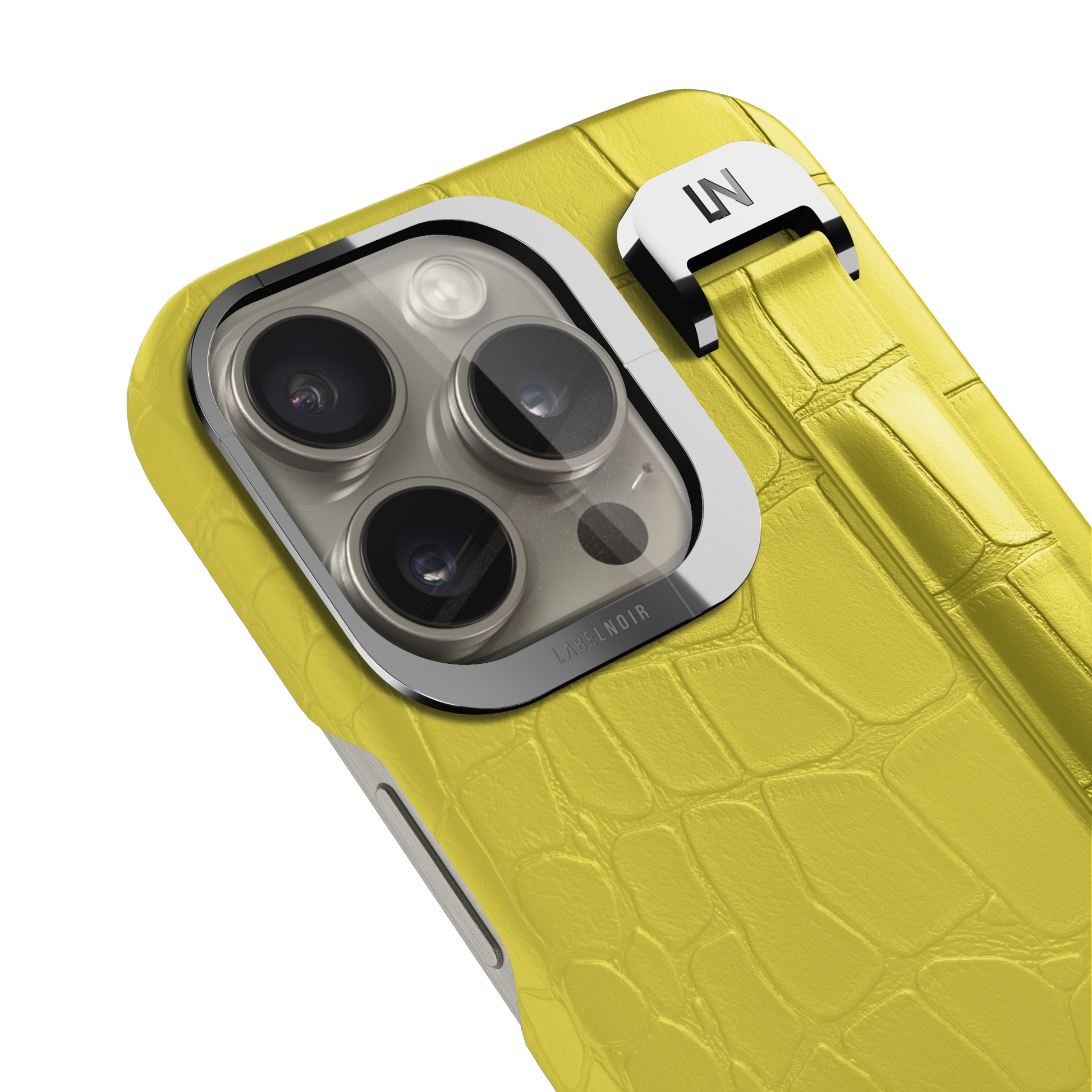 Iphone 15 Pro Yellow Alligator Removable Strap Case | Magsafe
