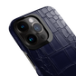 Iphone 13 Navy Blue Alligator Case | Magsafe