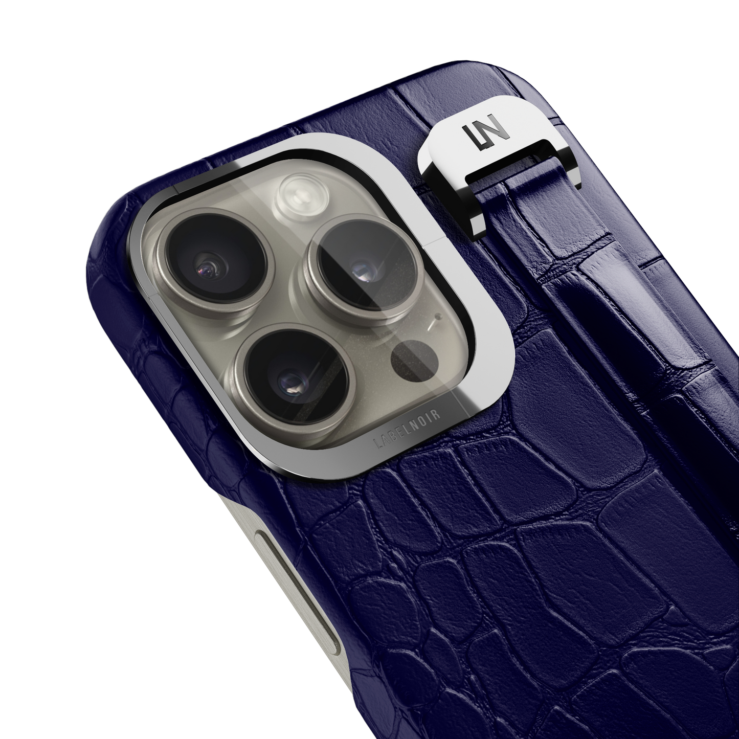 Iphone 16 Pro Navy Blue Alligator Removable Strap Case | Magsafe