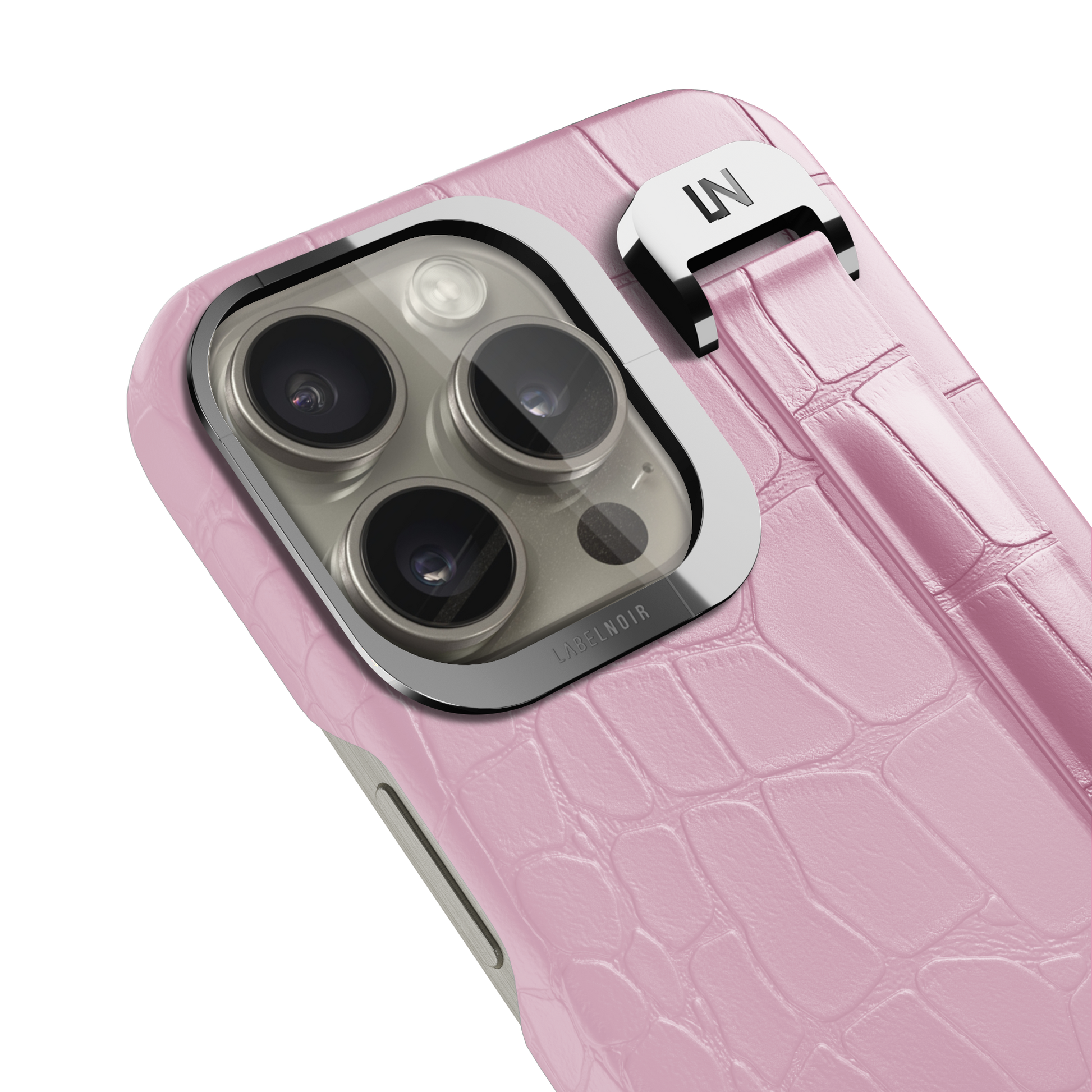 Iphone 16 Pro Max Pink Alligator Removable Strap Case | Magsafe