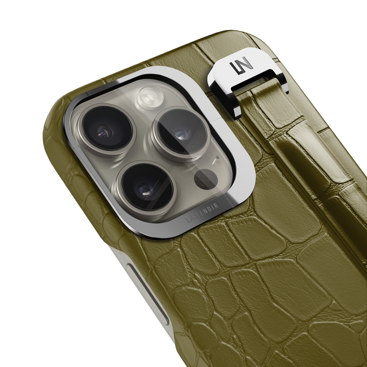 Iphone 16 Pro Max Olive Green Alligator Removable Strap Case | Magsafe