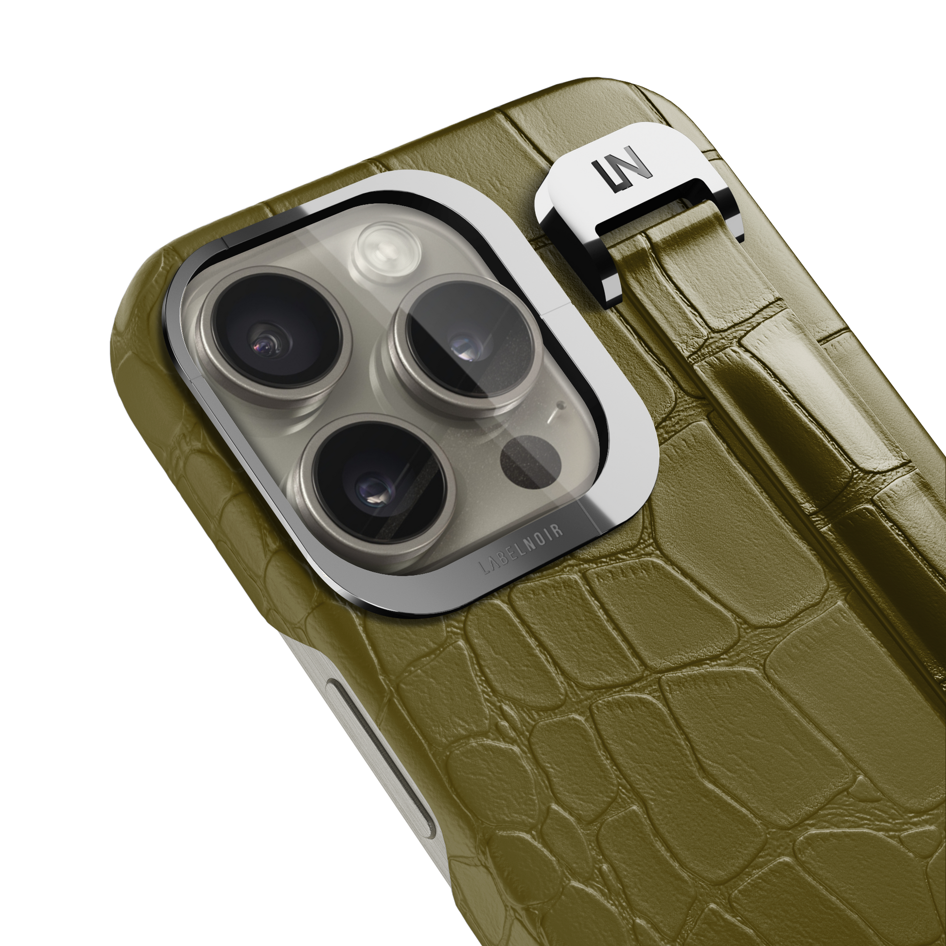 Iphone 16 Pro Max Olive Green Alligator Removable Strap Case | Magsafe