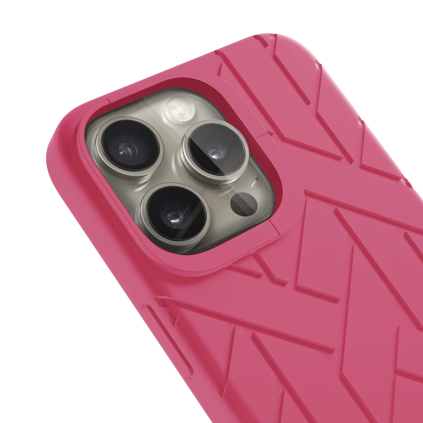 Iphone 15 Pro Max Magenta Rubber Case | Label Noir Genève