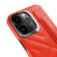 Iphone 13 Pro Orange Quilted Strap Case