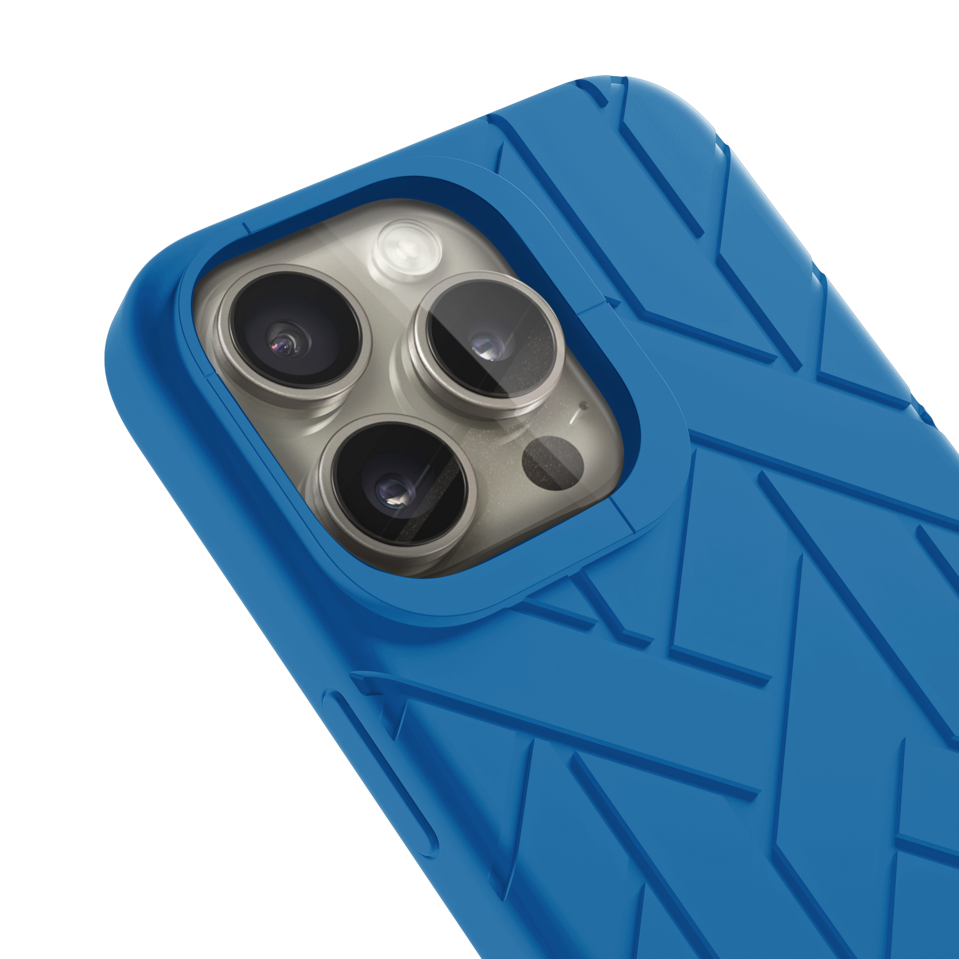 Iphone 15 Pro Blue Rubber Case | Label Noir Genève