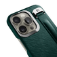 Iphone 16 Pro Forest Green Saffiano Removable Strap Case | Magsafe