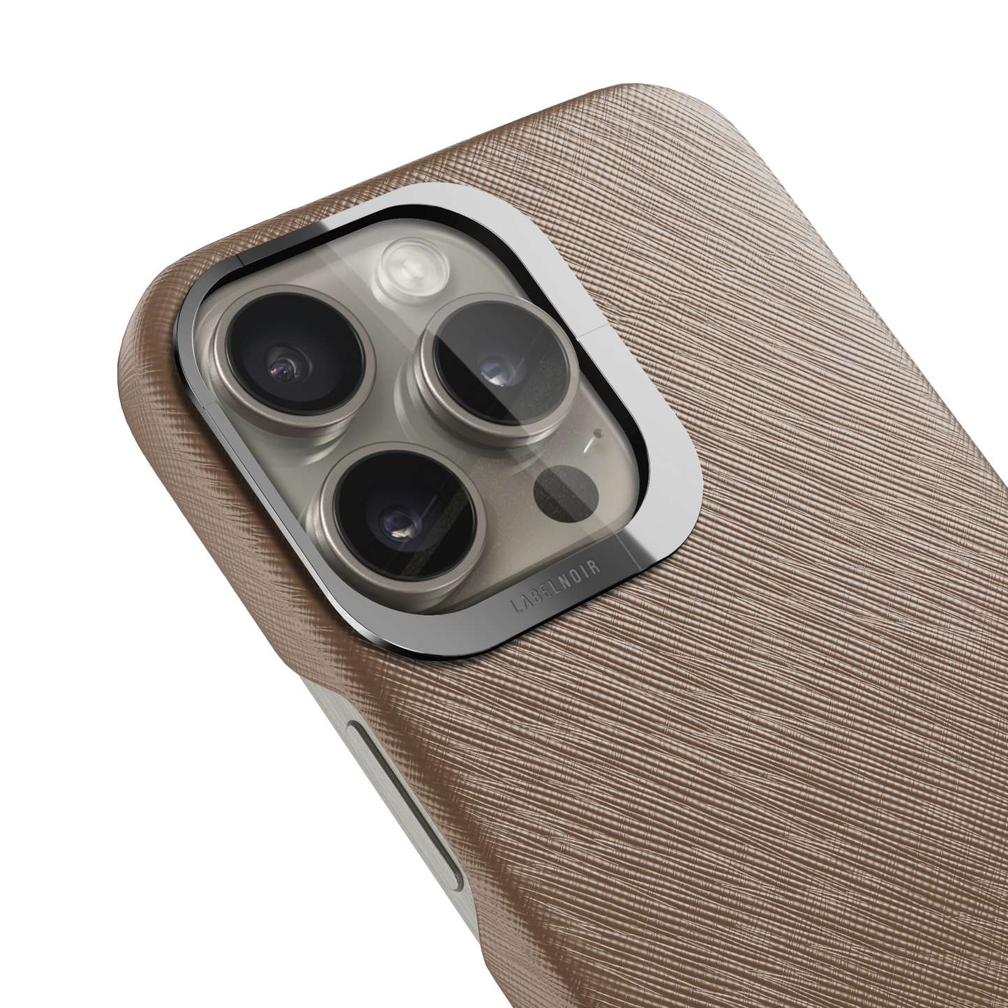 Iphone 15 Pro Taupe Saffiano Case | Magsafe