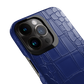 Iphone 13 Pro Blue Peony Alligator Case | Magsafe