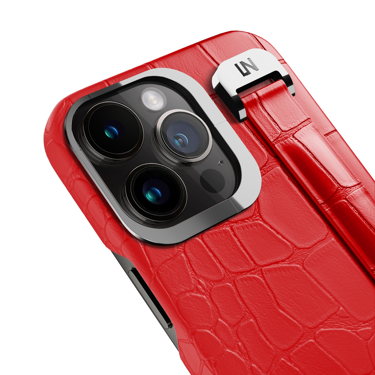 Iphone 14 Pro Red Alligator Removable Strap Case | Magsafe