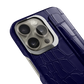 Iphone 16 Pro Navy Blue Alligator Strap Case | Magsafe