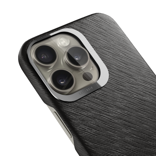 Iphone 15 Pro Black Saffiano Case | Magsafe