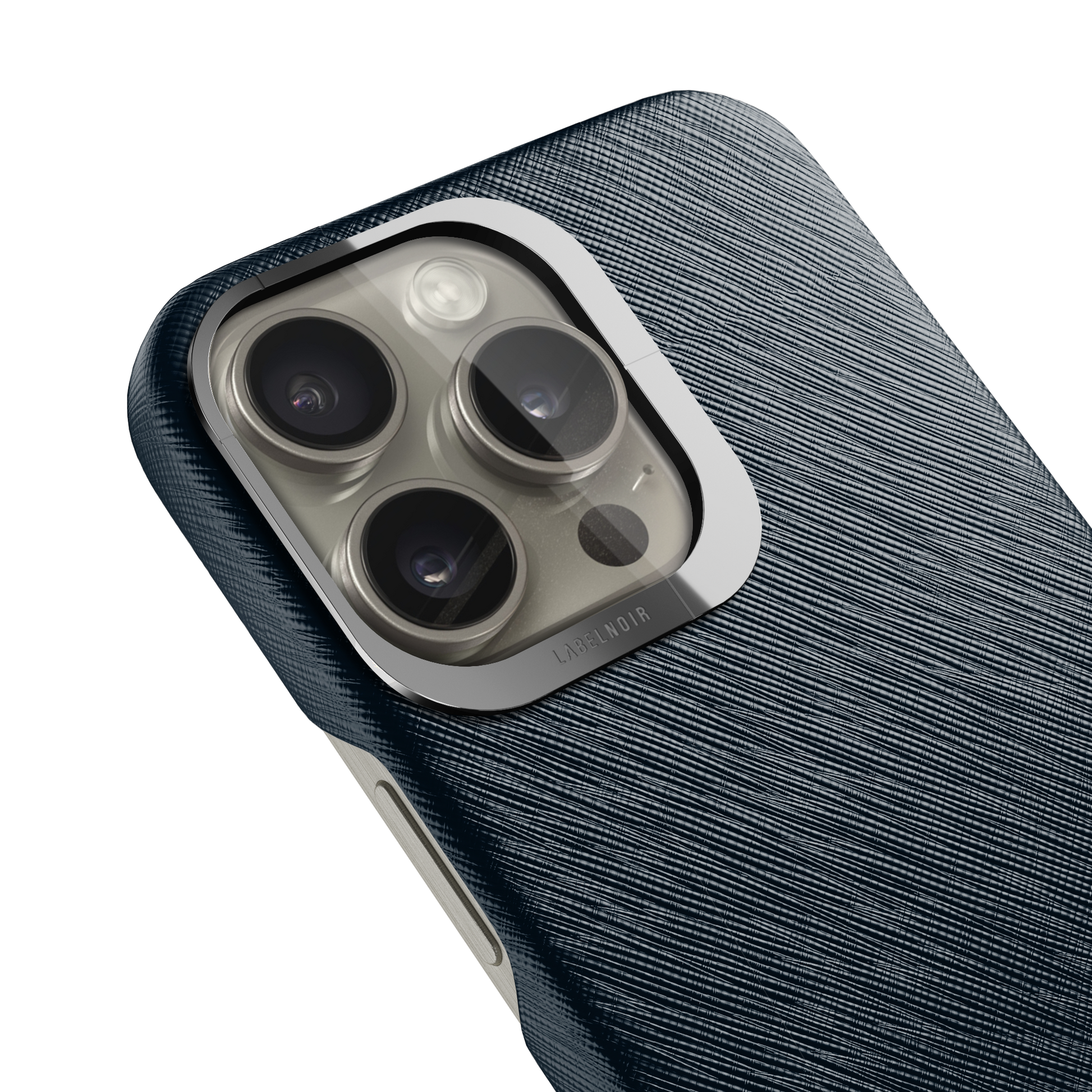 Iphone 15 Pro Navy Blue Saffiano Case | Magsafe
