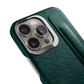 Iphone 15 Pro Forest Green Saffiano Strap Case | Magsafe