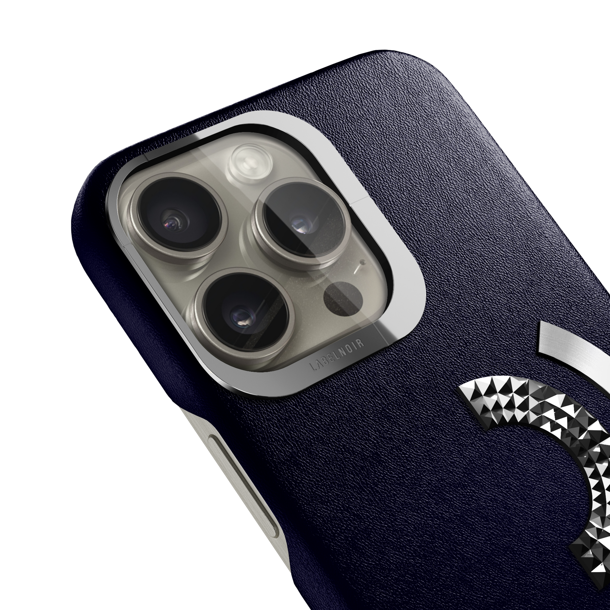 Iphone 16 Pro Navy Blue Ornate Case | Label Noir Genève