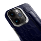 Iphone 13 Pro Navy Blue Alligator Strap Case | Magsafe