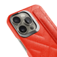 Iphone 15 Pro Orange Quilted Strap Case